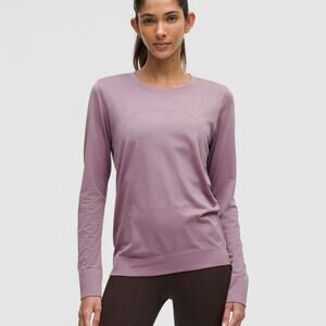 Lululemon Swiftly Relaxed Long Sleeve Shirt Hip Length size 4 Lavender Lux LVLX